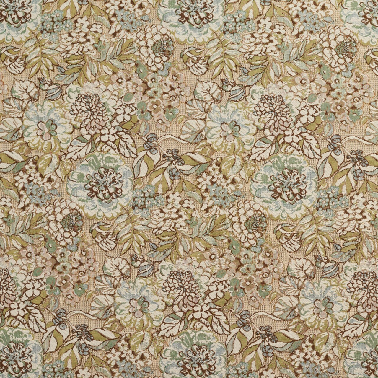 Upholstery Fabric - Brown,Green Floral Upholstery Fabric 54 Inches"